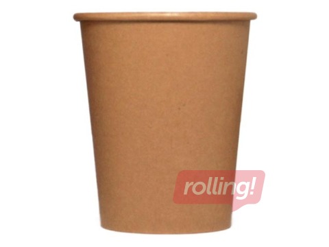 Glāzes papīra ø80mm, kraft, 250ml, brūnas, 50 gab.