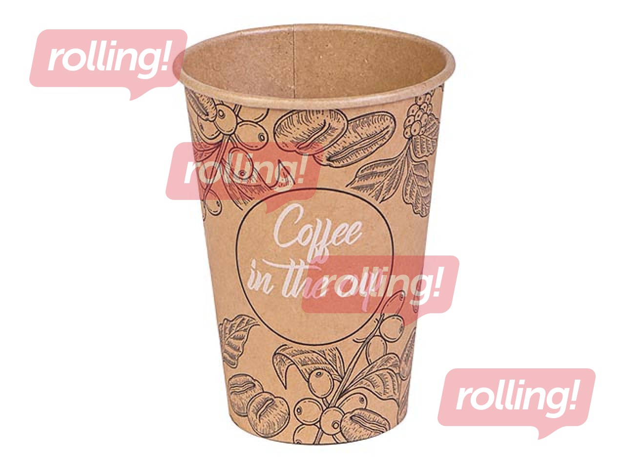 Glāzes papīra All You Need, brūnas, ø70mm, 180ml, 100 gab.