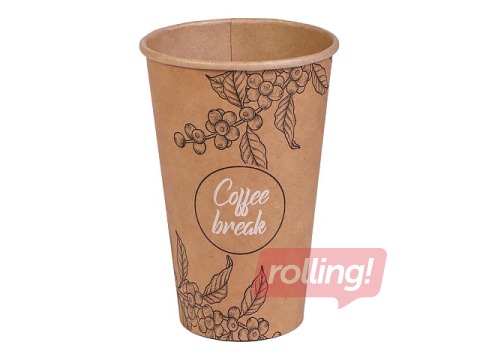 Glāzes papīra All You Need, brūnas, ø90mm, 400ml, 50 gab.