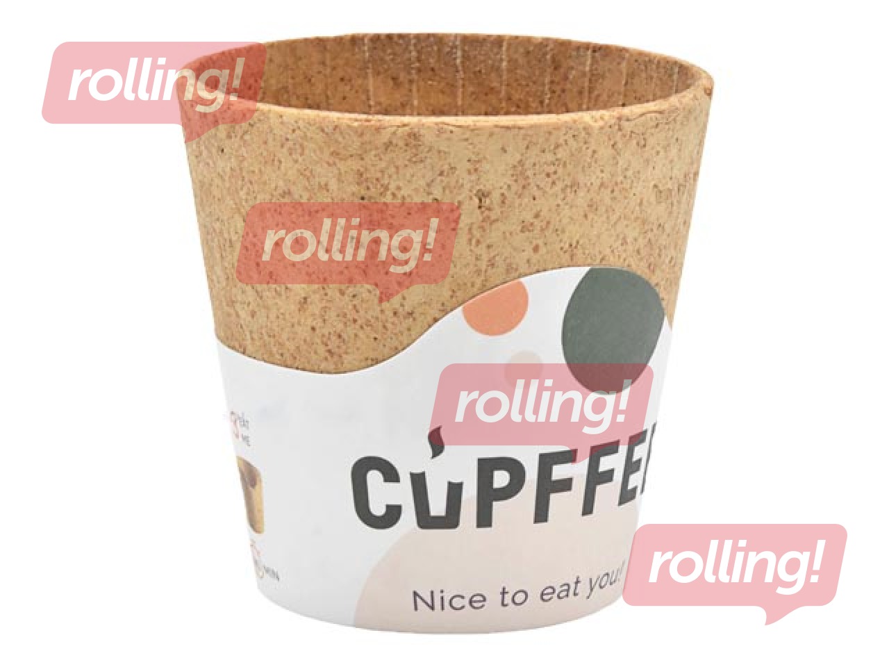 Ēdama kafijas krūze, brūnas, ø75mm, 220ml, 12 gab.