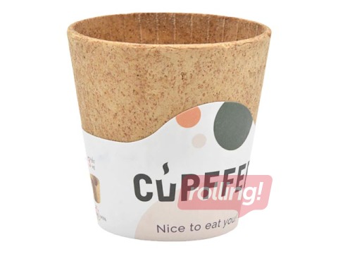 Ēdama kafijas krūze, brūnas, ø75mm, 220ml, 12 gab.