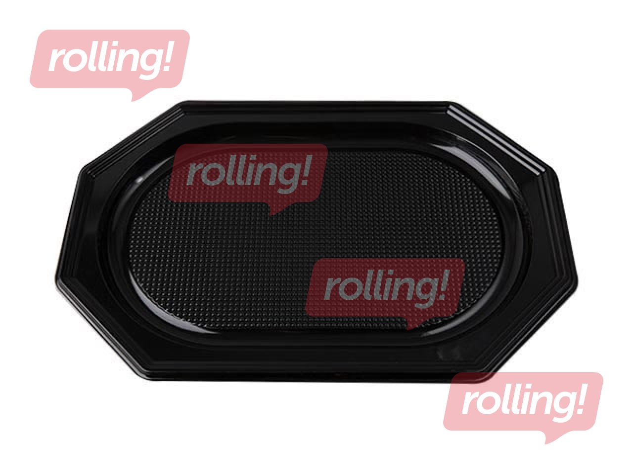 Paplātes, 45x30 cm, plastmasas, melnas, 10 gab.