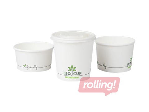 Bļodas BIOCUP 350 ml, 25 gab., kompostējamas, kartona