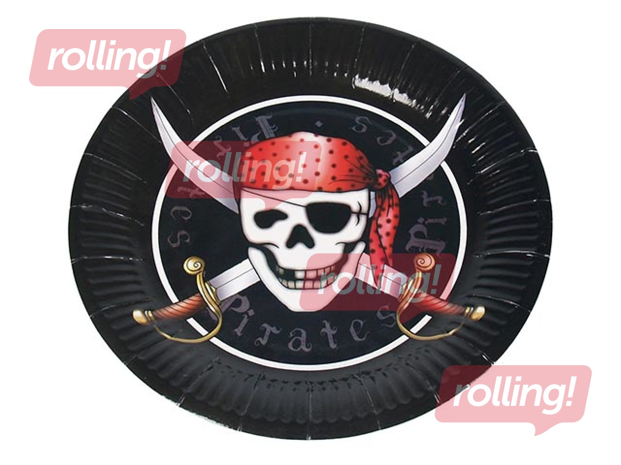 Papīra šķīvji ø 23cm 10gab Pirates