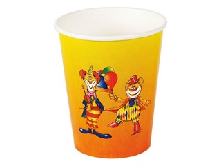 Glāzes papīra 200ml, 10 gab. Clown