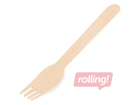 Dakšas, koka, 16 cm, 10 gab.