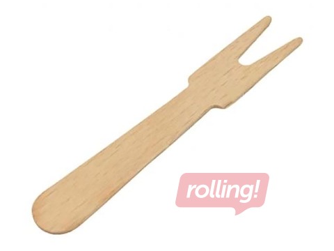 Degustāciju dakšas, koka, 7.3 cm, 500 gab.