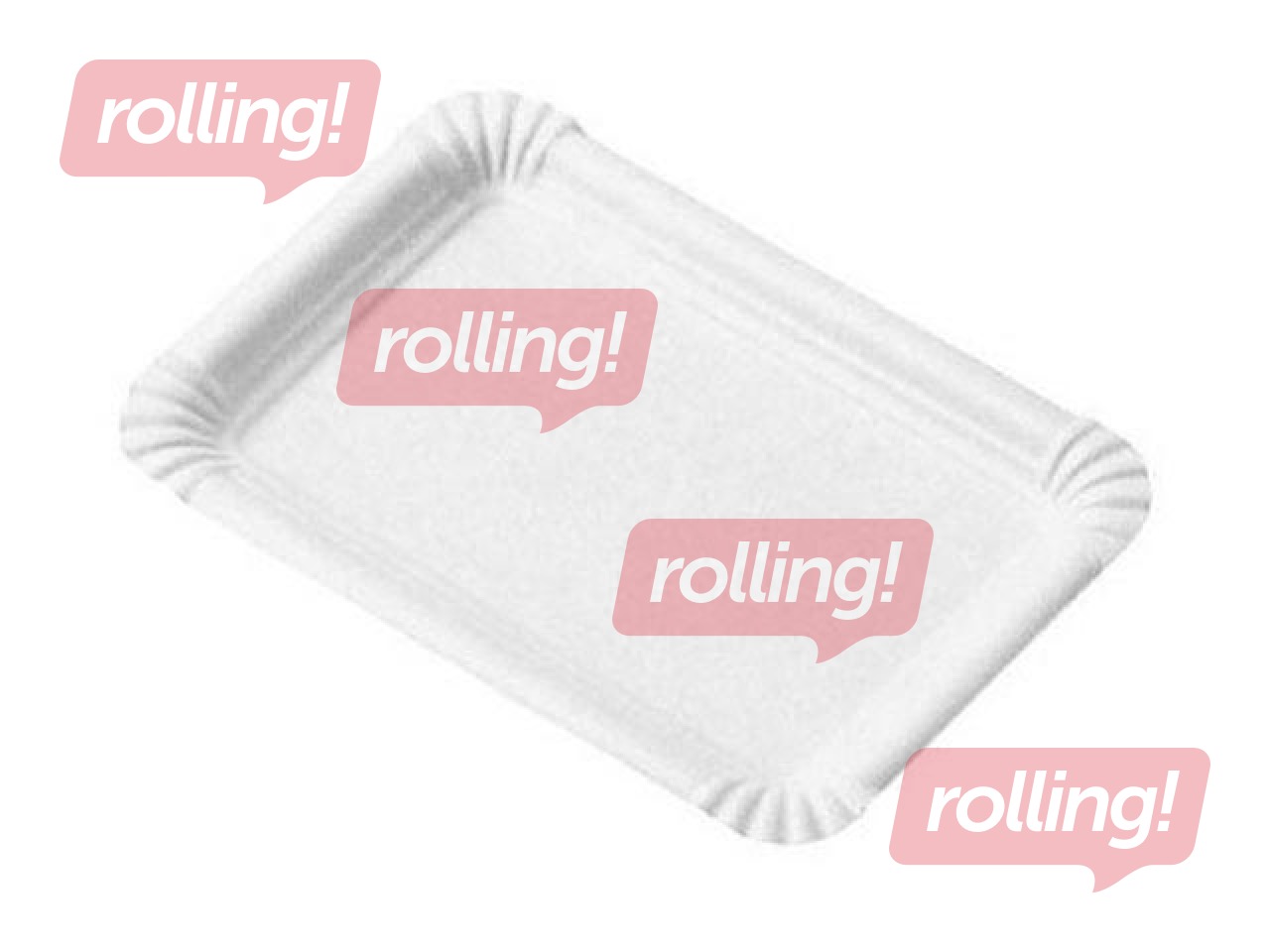 Papīra šķīvji, 13x20 cm, 25 gab., balti