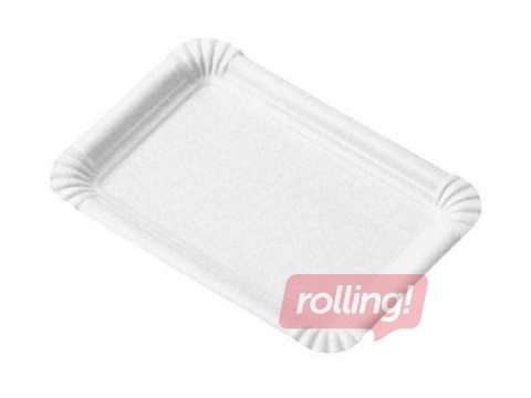 Papīra šķīvji, 13x20 cm, 25 gab., balti