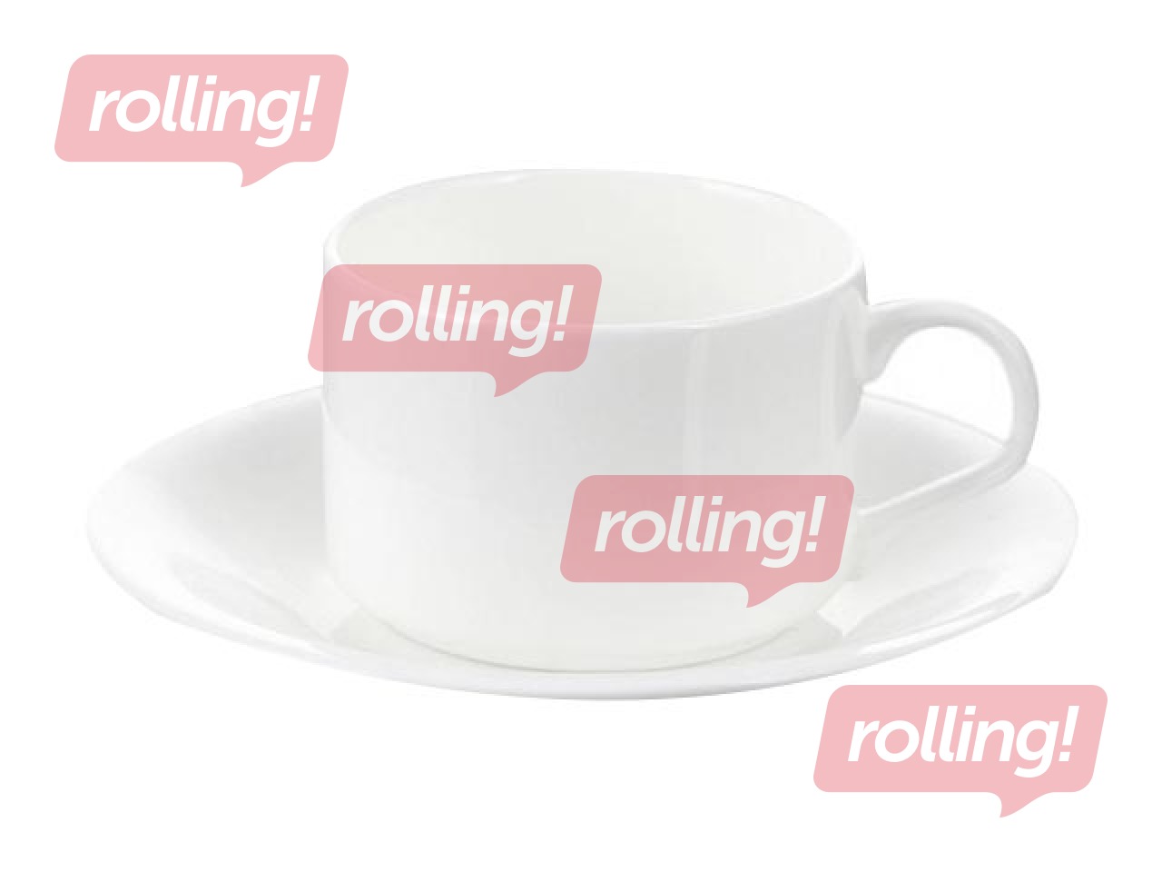 Tase ar apakštasi Olivia, porcelāns, 100ml, 2 gab.