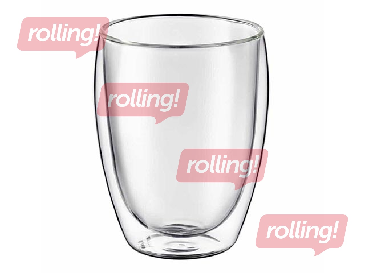 Krūze dubultsienu Mia, stikla, 350ml, 2 gab.