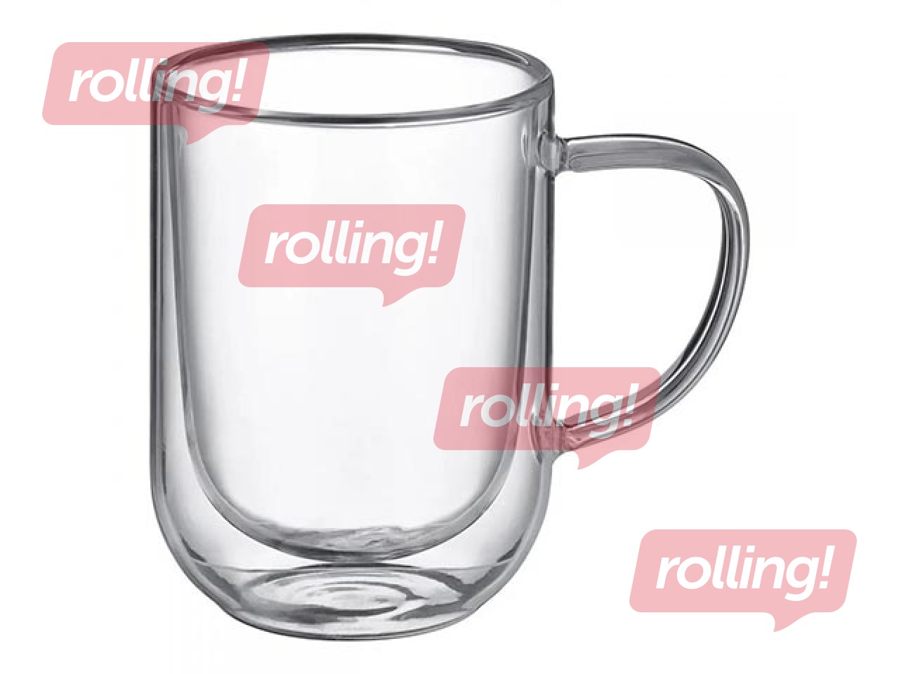 Krūze dubultsienu Mia, 2gab., stikla, 400 ml