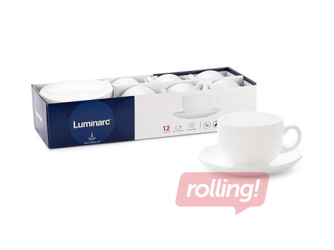 Tase un apakštase Diwali, 220ml,  6 gab., balta