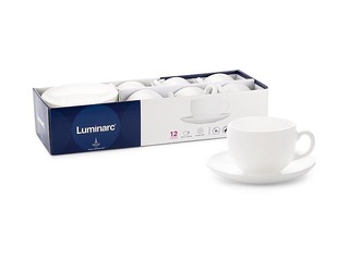 Tase un apakštase Diwali, 220ml,  6 gab., balta