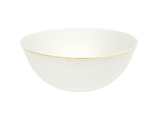 Porcelāna bļoda, PRIMA GOLD, balta ar zelta maliņu, 15cm