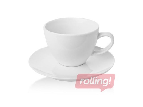 Tase un apakštase Bianco, balta, 230ml