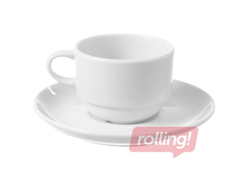 Tase un apakštase Bianco, balta, 90ml