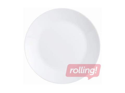 Šķīvis pusdienu Zelie, sktikla, 25cm, balts