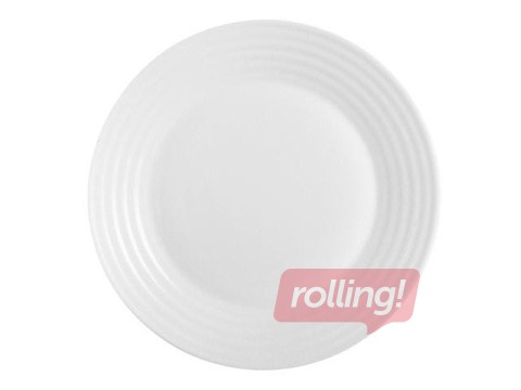 Šķīvis deserta Harena, stikla, 19cm, balts