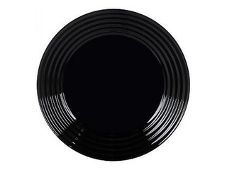 Šķīvis deserta Harena, stikla, 19cm, melns