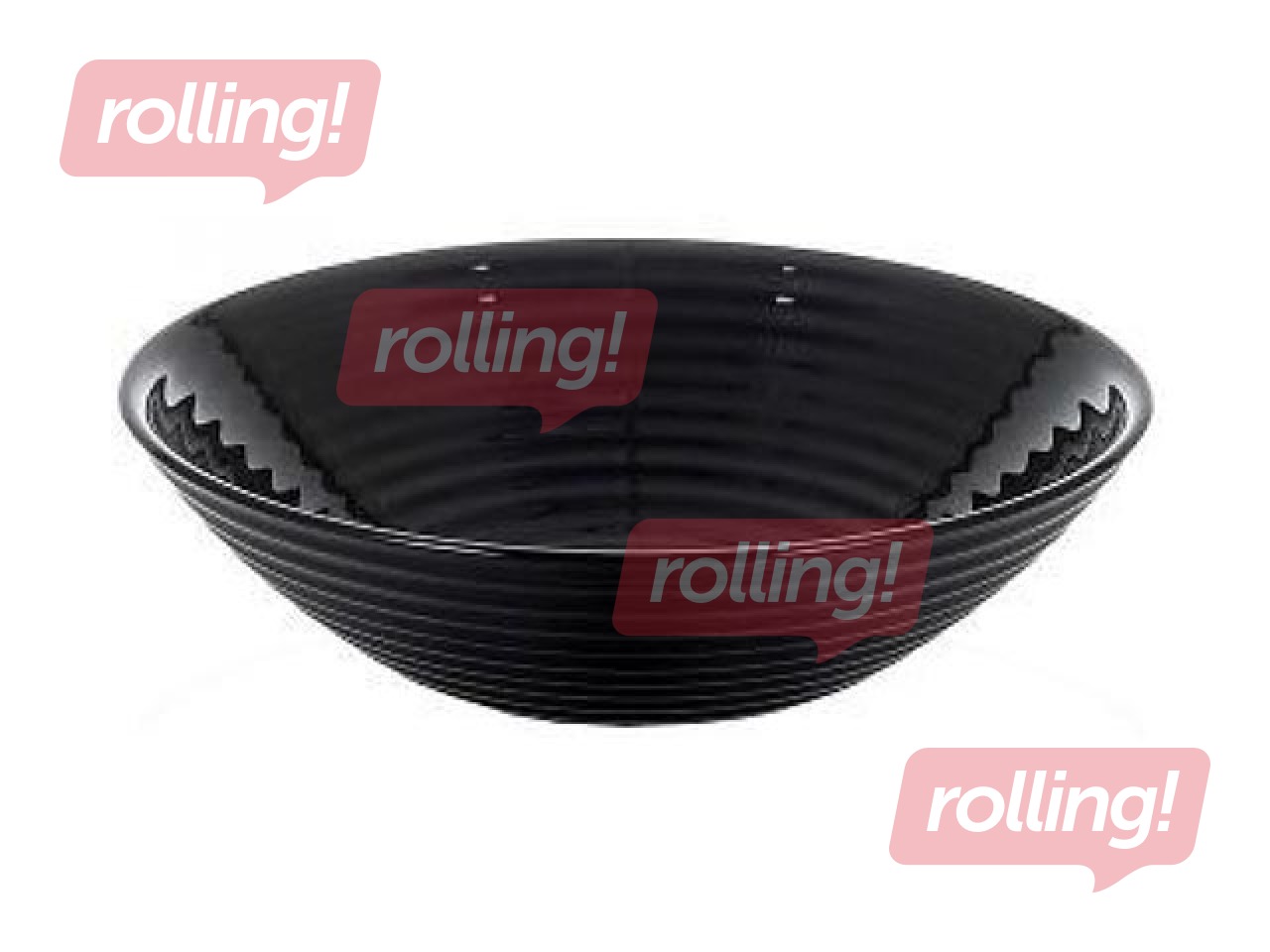 Bļoda Harena, stikla, melna, 16cm, 450ml