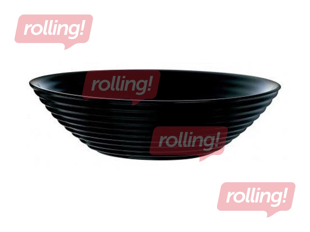 Bļoda salātu Harena, stikla, 27cm, 3.1l , melna