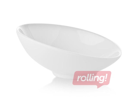 Bļoda Bianco, slīpa, balta, 18cm