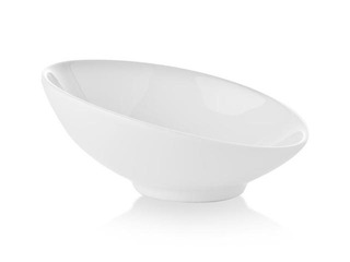 Bļoda Bianco, slīpa, balta, 18cm