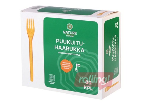 Kokšķiedras dakšas, atkārtoti lietojamas, 170 mm, 80 gab. 