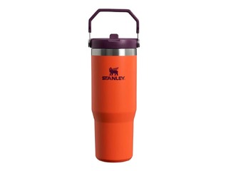 Termokrūze ar salmiņu Stanley, The IceFlow Flip Straw Tumbler, oranža, 0.89l