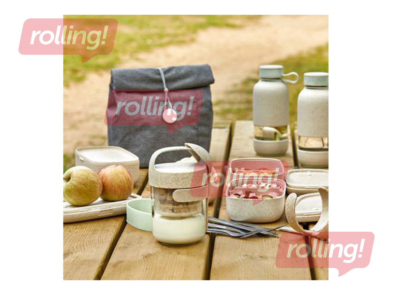 Pusdienu soma Lekue, To Go Organic, pelēka