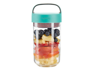 Ēdiena trauks Lekue, To Go, zila krāsa, 600ml