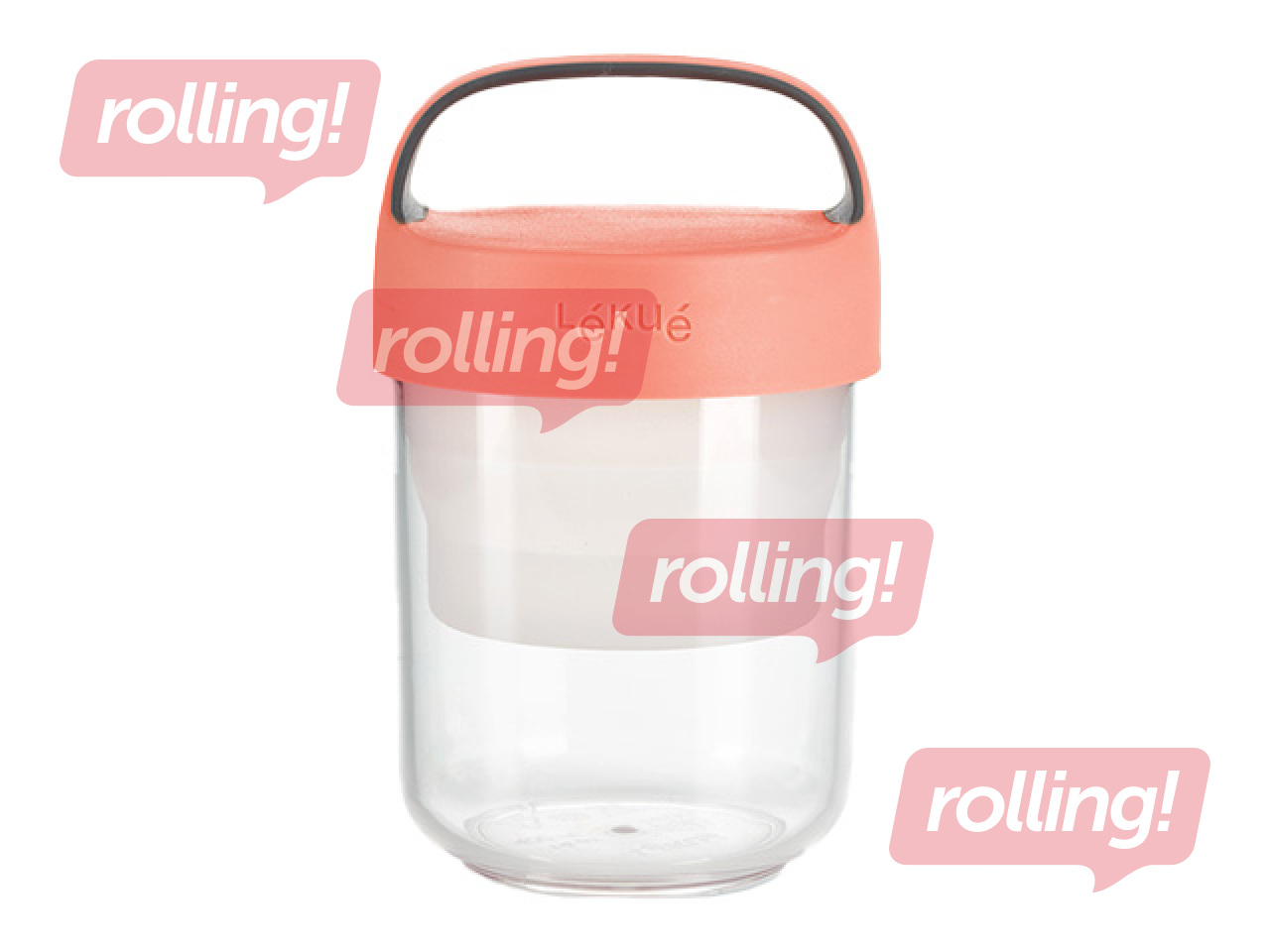 Ēdiena trauks Lekue, To Go, koraļļu krāsa, 400ml