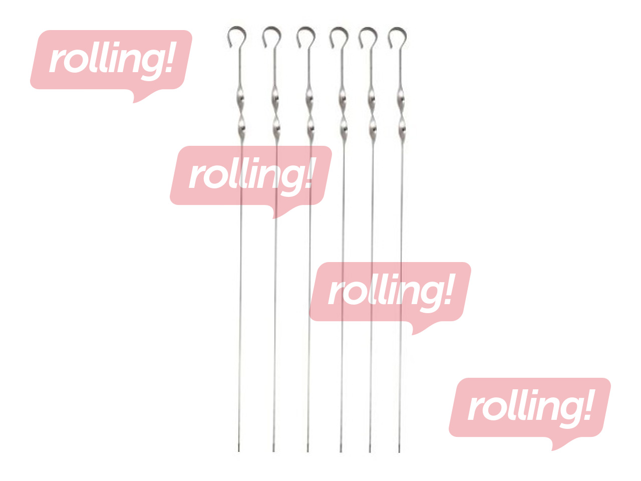 Grila iesmi Camping, metāla, 45cm, 6 gab.