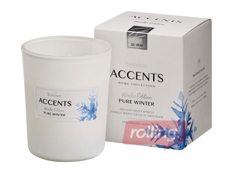 Aromatizētā svece stikla glāzē Pure winter, Ø 7.7 x 9.3 cm