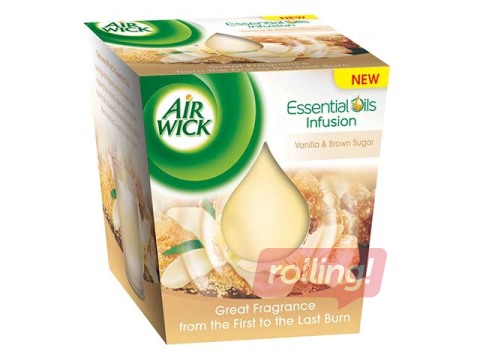 Aromatizētā svece stikla glāzē Air Wick Vanilla & Sugar, 30-35h