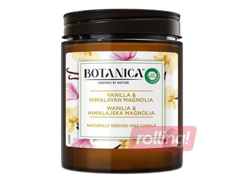 Aromātiskā svece Botanica Vanilla & Himalayan Magnolia, 205g
