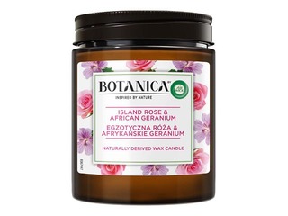 Aromātiskā svece Botanica Island Rose & African Geranium, 205g