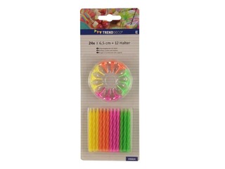 Sveces dzimšanas dienas, dažādas krāsas, 24 gab.