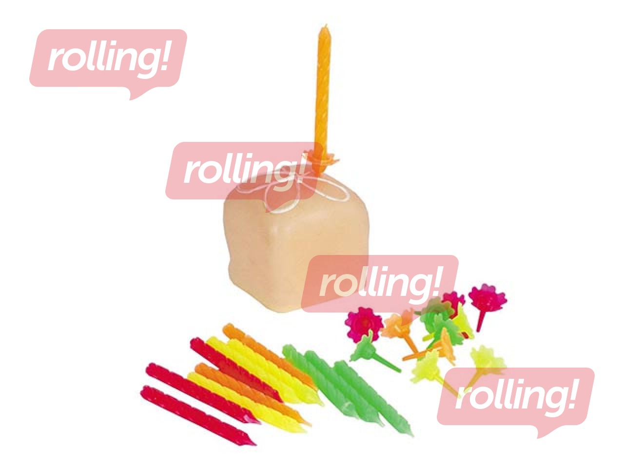 Sveces dzimšanas dienas, dažādas krāsas, 24 gab.