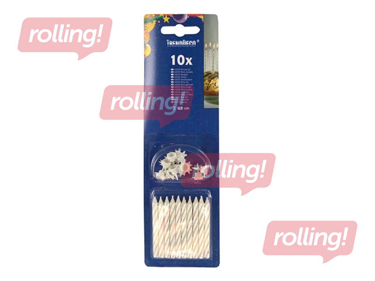 Sveces dzimšanas dienas, baltas, 10 gab.