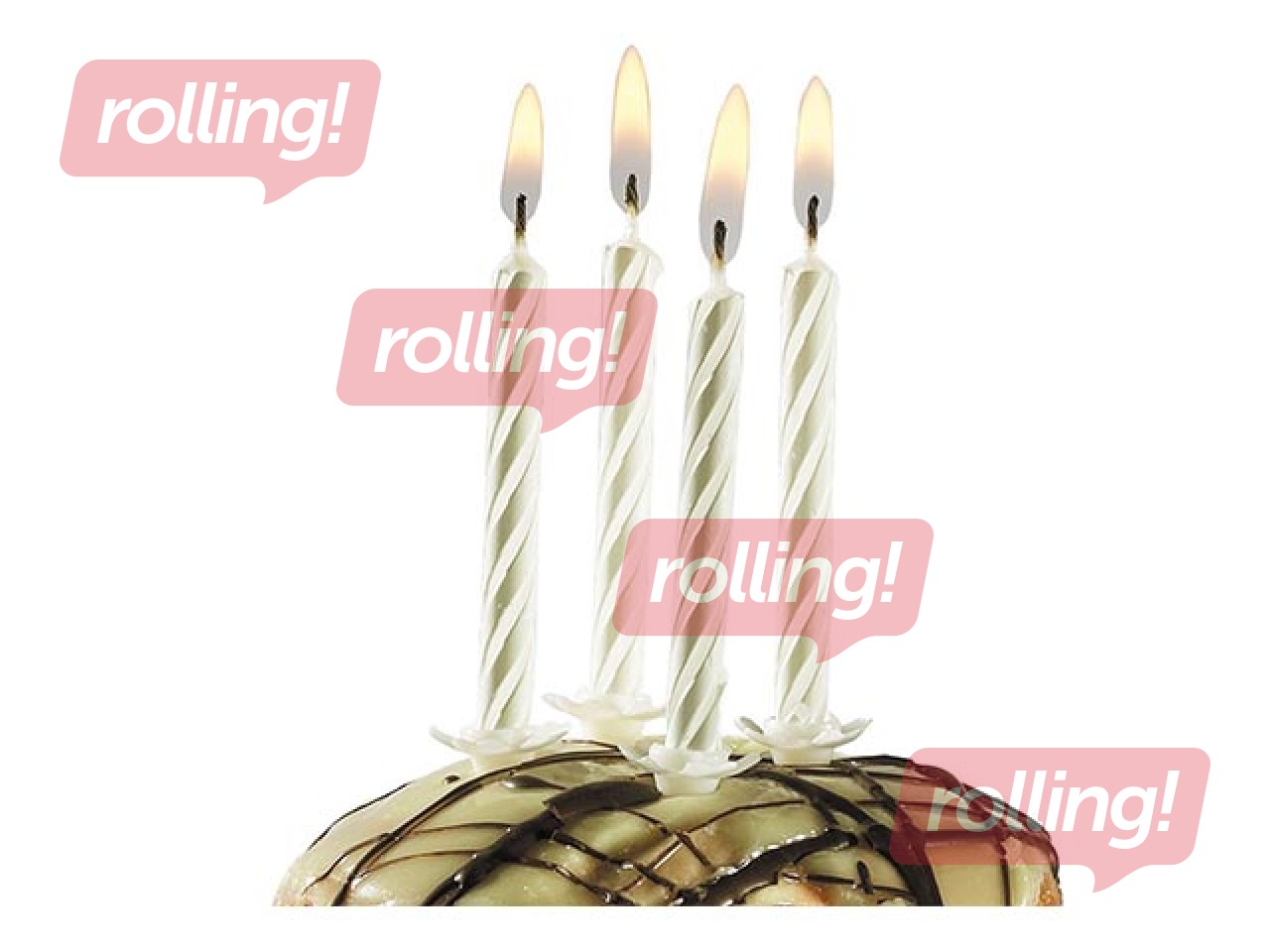 Sveces dzimšanas dienas, baltas, 10 gab.
