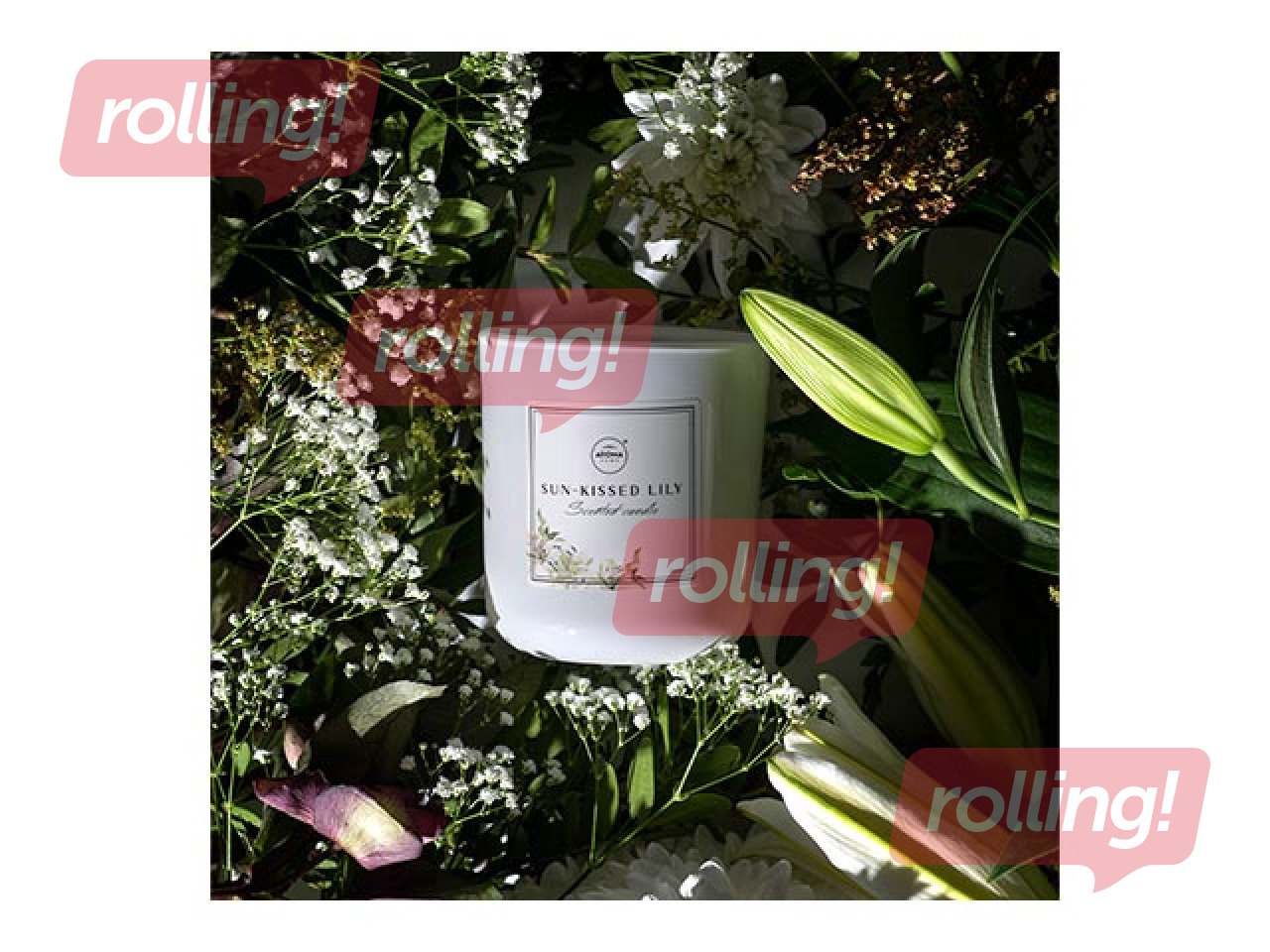Aromātiskā svece Aroma, PERFUME, Sun-kissed lily, 150g