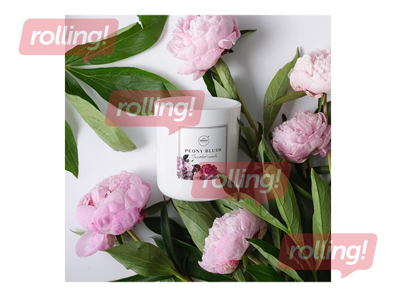 Aromātiskā svece Aroma, PERFUME, Peony Blush, 150g