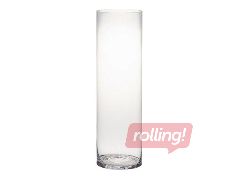 Vāze, 4Living, cilindrs, stikla, 15x50cm