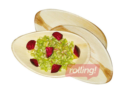 Šķīvji, 26x16 cm, koka, ovāli, 25 gab.