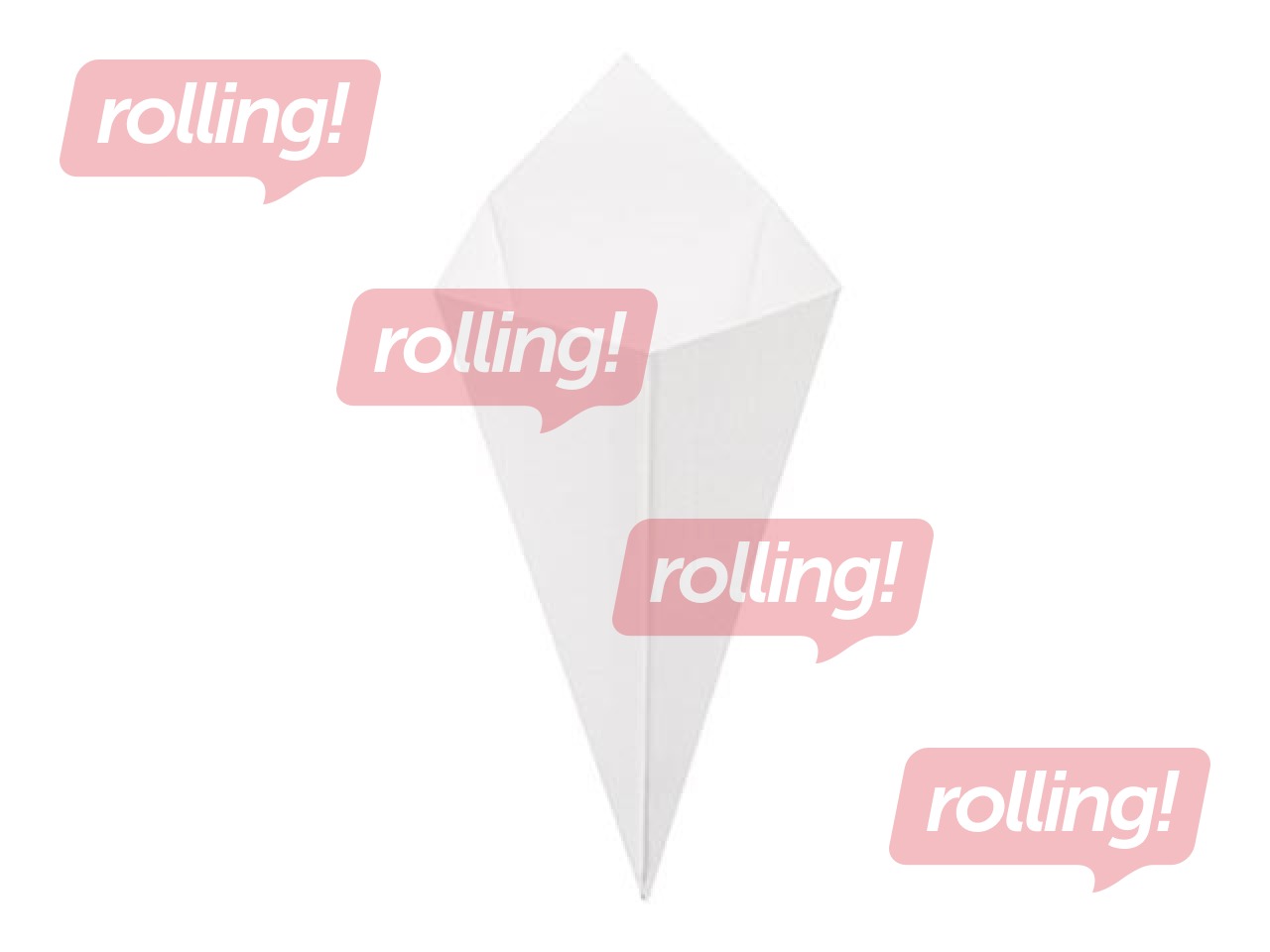 Trauki uzkodām, 100 g., papīra, konuss, 200 gab.