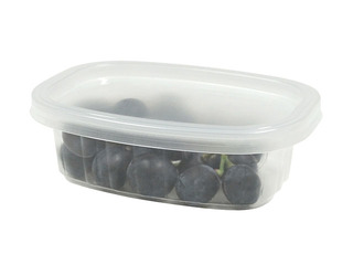 Kārba plastmasas ar vāku, caurspīdīgas, 350ml, 50 gab.