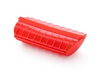 Tvaicēšanas trauks mikroviļņu krāsnij Lekue, 1-2 personām, sarkans