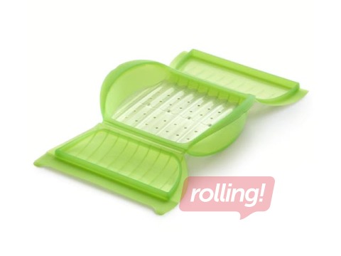 Tvaicēšamas trauks mikroviļņu krāsnij Lekue, 3-4 personām, zaļš